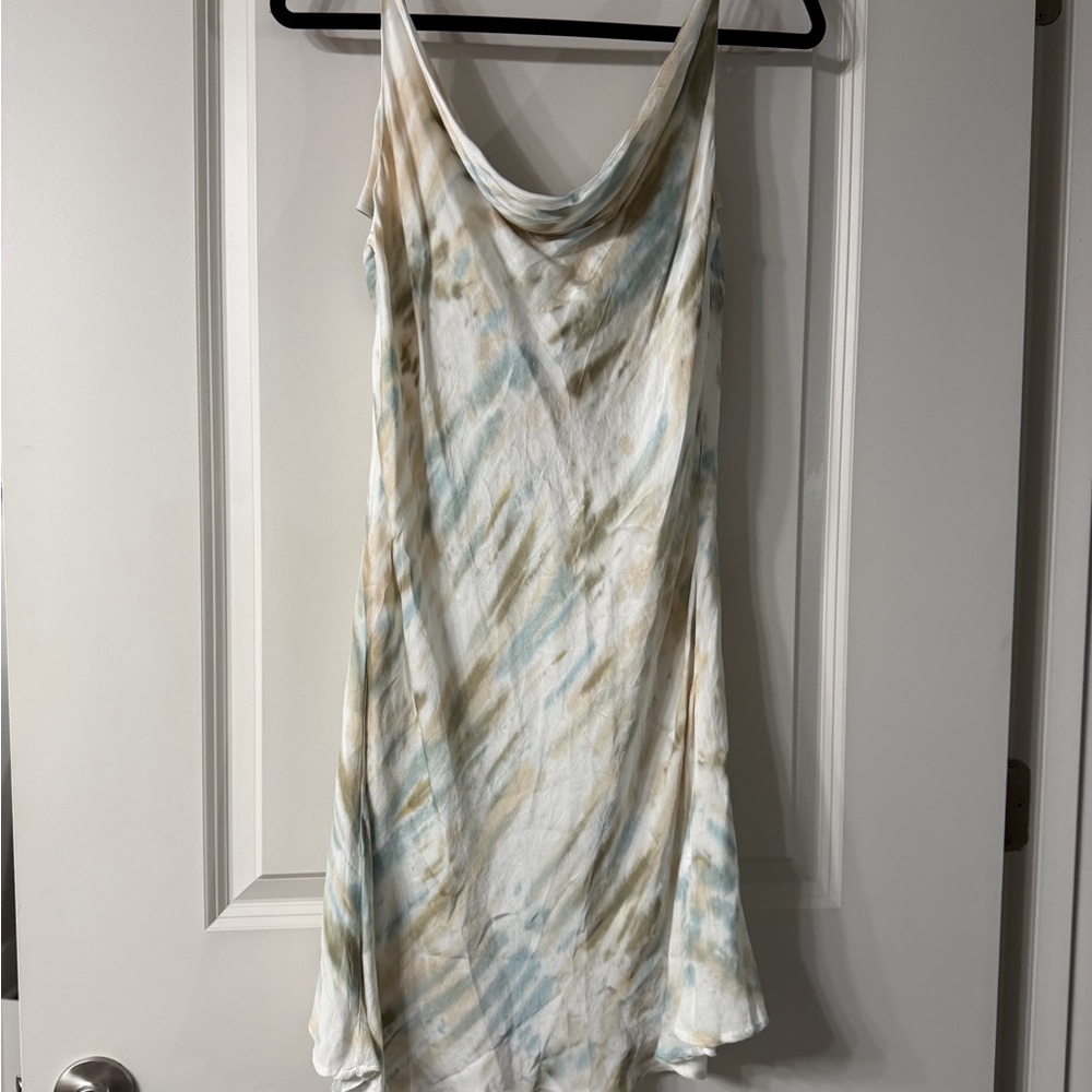 Pastel Tye Die Cowl Neck Dress
